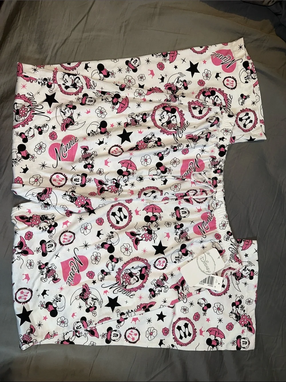 Disney Minnie Mouse White, Pink & Black Pajama Bottoms - Picture 3 of 4